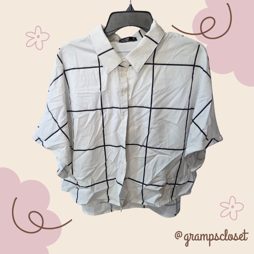 SHEIN Button Up Slightly Cropped Shirt 1XL